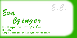 eva czinger business card